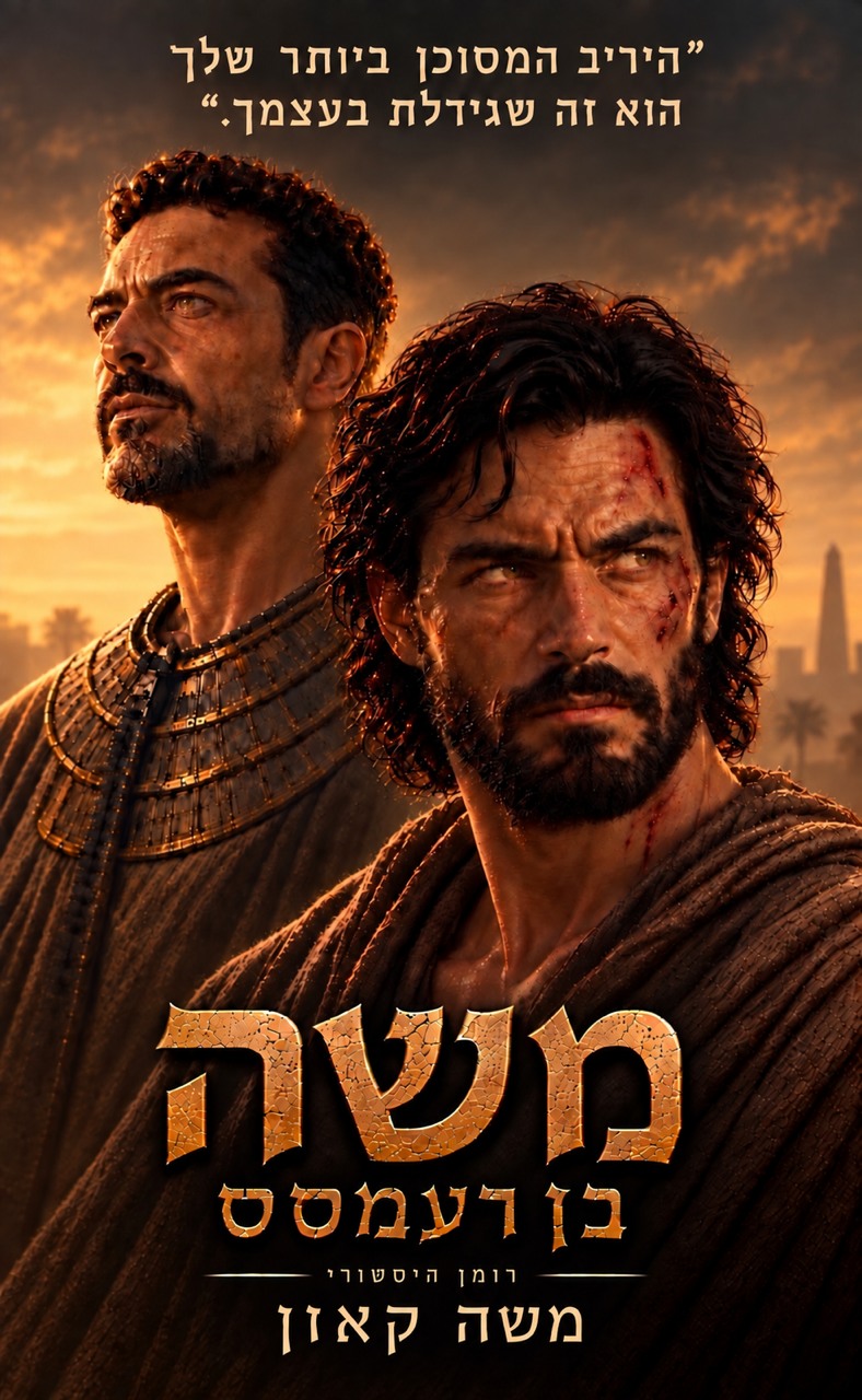 כריכת הספר על משה בן רעמסס — ספר על משה רבנו מאת משה קאזן